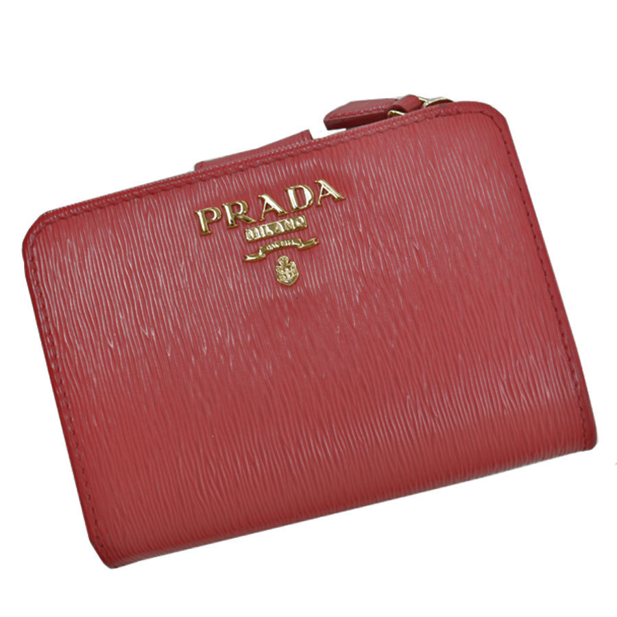 Prada Red Bifold Leather Wallet